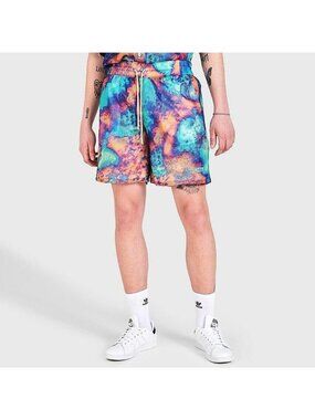Adidas Originals Mens Mesh Shorts HT1653 Green Purple Orange Size XS Extra Small